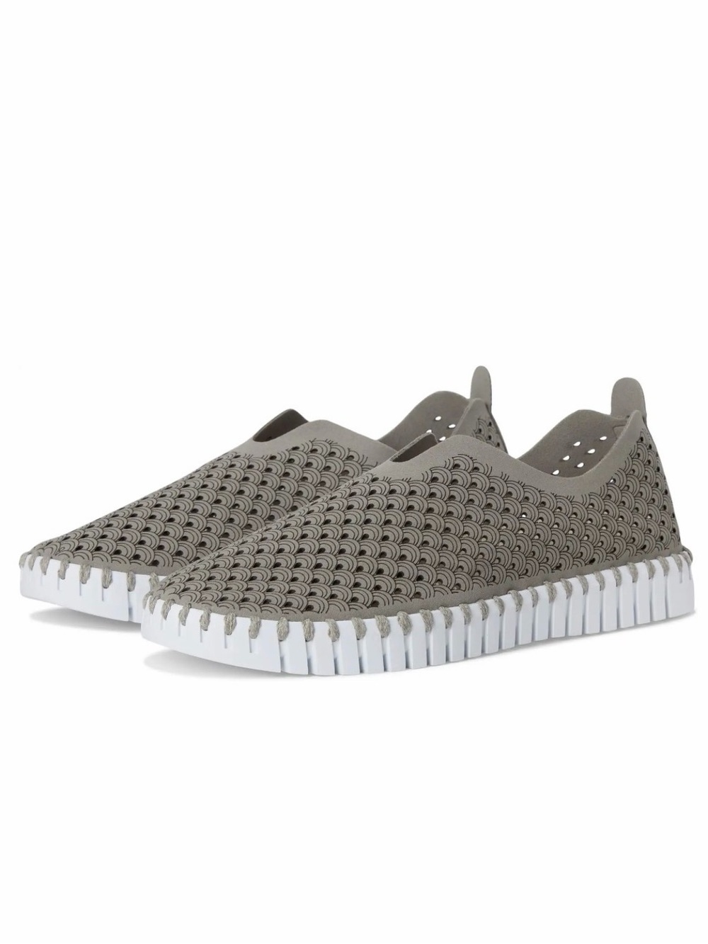 NEW Isle Jacobsen Tulip Perforated Slip-On Women’s Loafer in Grey